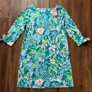 Lilly Pulitzer Blue and Green Floral Dress